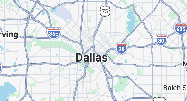 Google map pack results for a local search in Dallas
